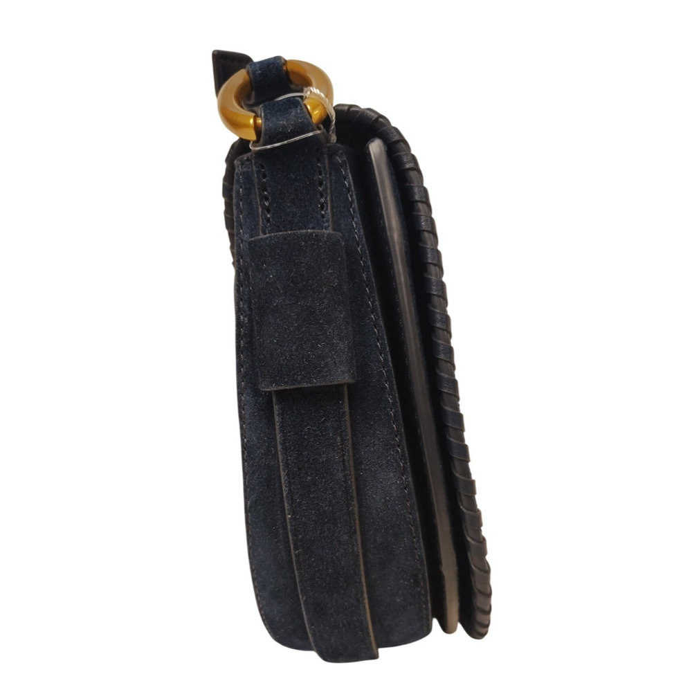Michael Kors Josie Medium Whipstitched Suede Saddle Bag-Dress Blues/Navy-NWT - Picture 4 of 15